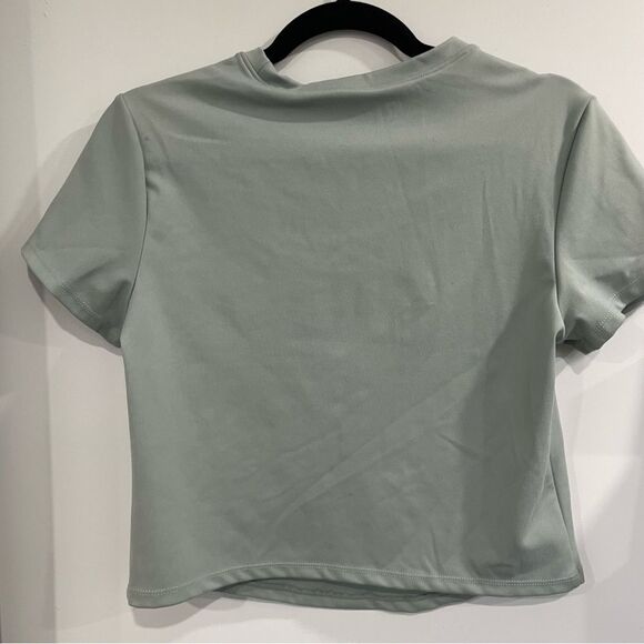 3/$25 ✺ Ardene x KGMTL sage green crop tshirt Large - Picture 3 of 3